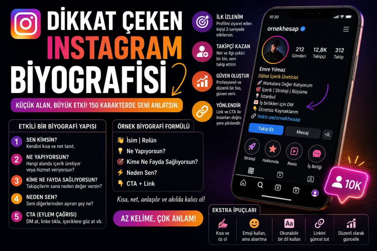 Dikkat Çeken Instagram Biyografisi Nasıl Yazılır? Dikkat Çeken Instagram Biyografisi Nasıl Yazılır?